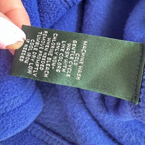 Lauren Ralph Lauren Active Womens Blue Fleece Jacket Size Medium Outdoor Zip - Picture 8 of 10